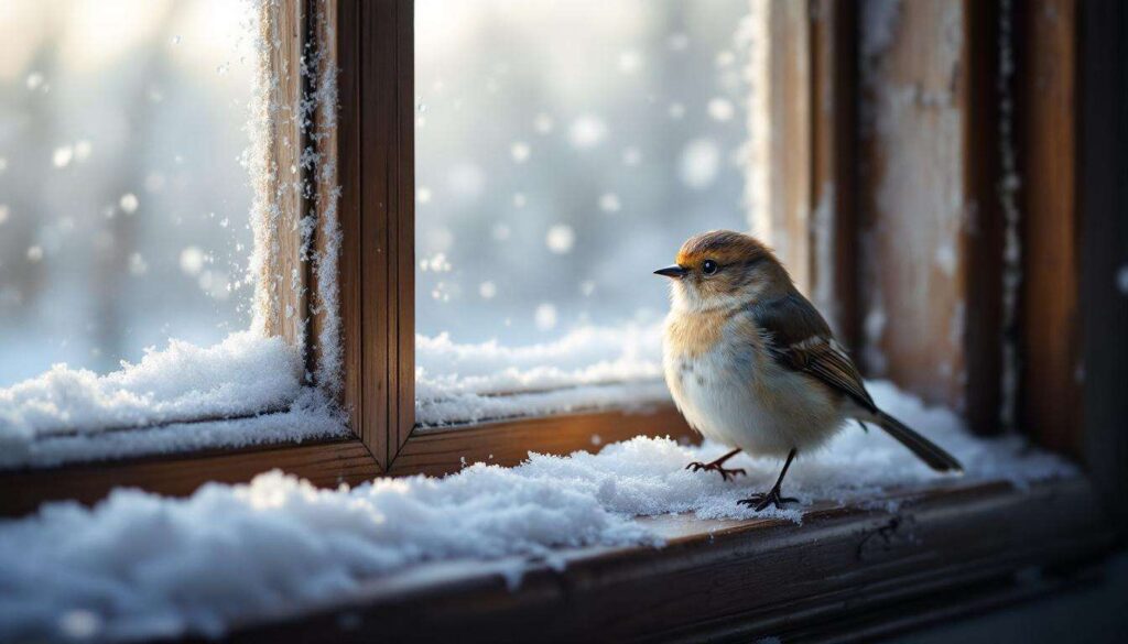 Was es bedeutet, wenn ein Vogel im Winter ans Fenster klopft