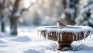 Vogeltränke im Winter: So geht's richtig