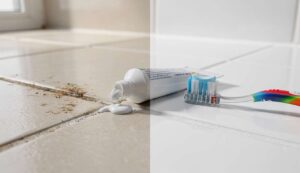 Fliesenfugen reinigen: Zahnpasta funktioniert besser als jeder Spezialreiniger
